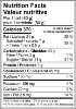 Double Chocolate Butter Tart Nutritional Information